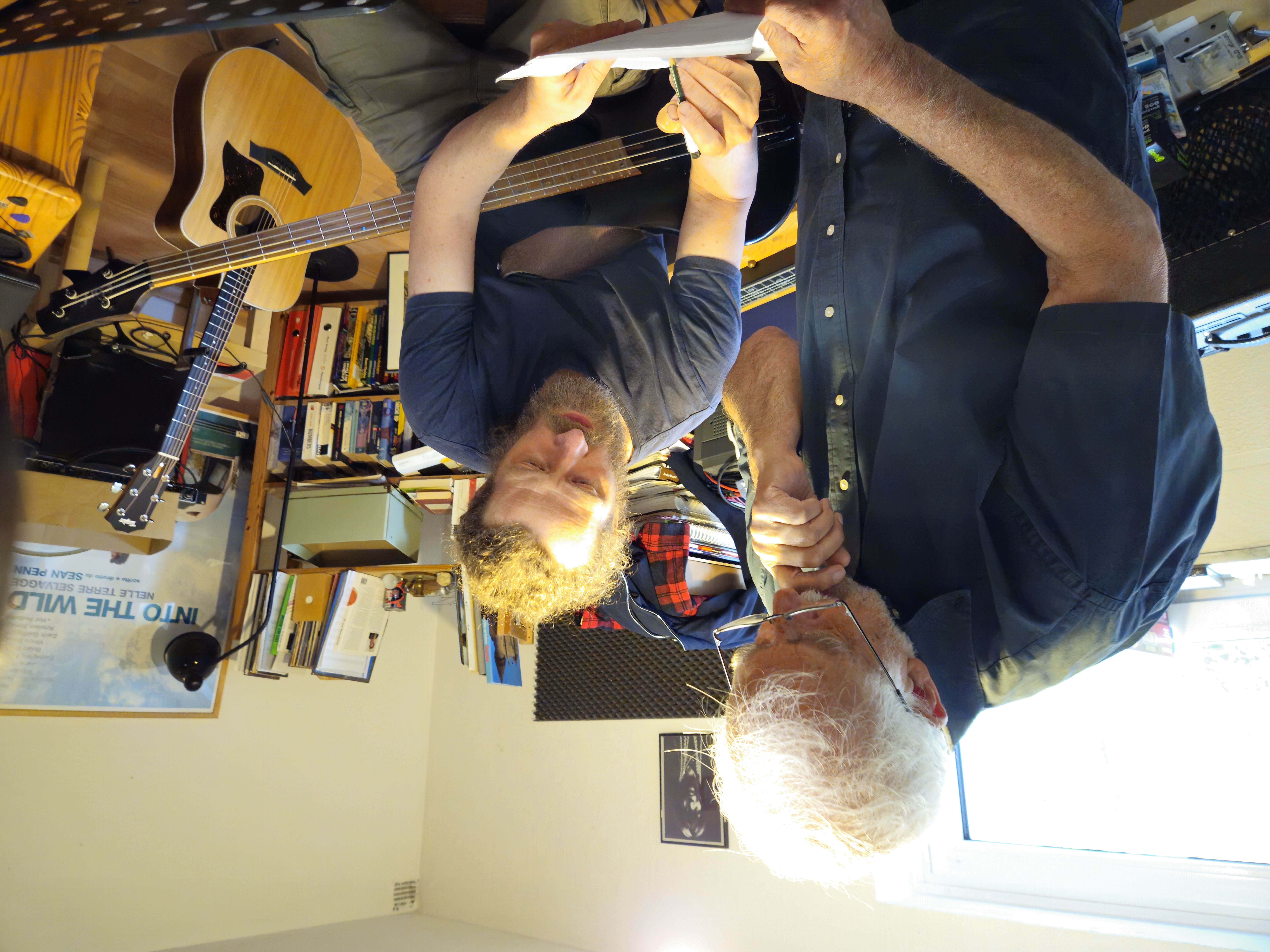 Band practice in Steffen's basement